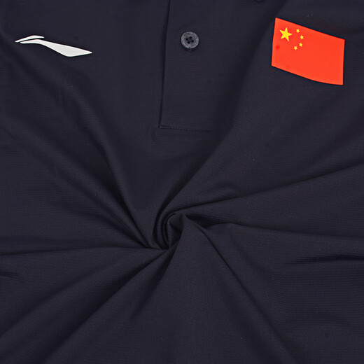 李宁李宁乒乓球服荣耀polo衫国服男款夏天运动服短袖休闲简约扣子衫 APLV675-1 幽蓝 2XL 185