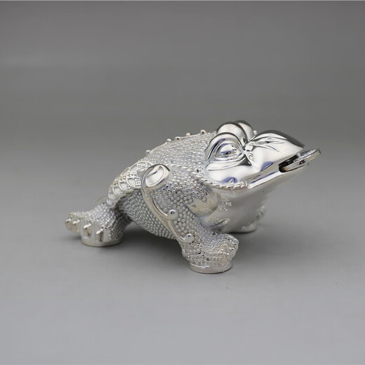 Spring Brocade Carp Feet Silver S999 Tea Tea Pet Decorations Home Feng Shui Decoración Colecciones Retro Sterling Silver Tea Table Decoración de sapos 688 Gramos