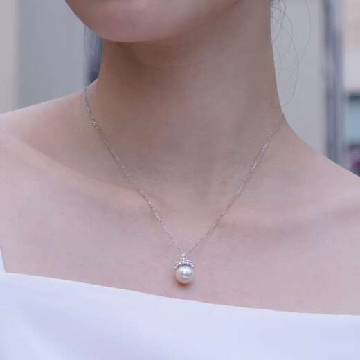 Tahitian Freshwater Pearl Pendant 925 Silver Ice Queen Edison Pearl Necklace 11-12mm High-end Neck Jewelry