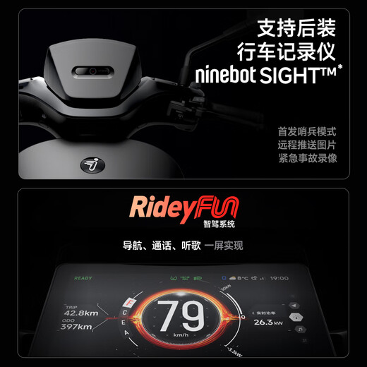 Ninebot electric vehicle E300P MK2 smart electric motorcycle high-performance long-range electric motorcycle Pick up in store Pick the color in the store