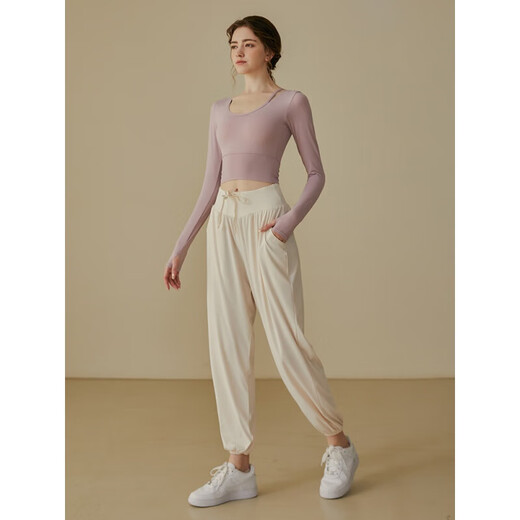 LULUUVTTOH yoga clothing suit for women with chest padded sports top summer quick-drying breathable running training Pilates fitness clothing for women taro top M (suitable for 100-120 Jin Jin equals 0.5 kg)