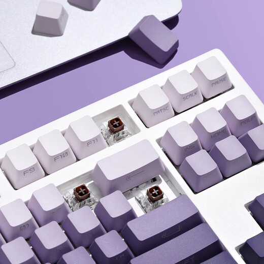腹灵mk870pro黑莓侧刻机械键盘蓝牙有线无线客制化电脑游戏静音办公 【三模】白色面Pro+暗香侧刻 凯华BOX白轴V2【圆珠笔音】 87键