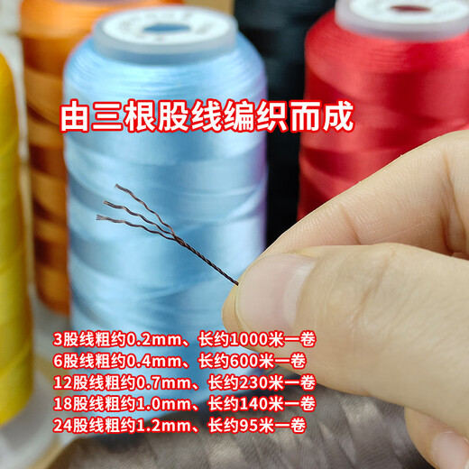 维娜丝6股股线0.4mm中国风莫兰迪流苏股线手工编织手绳项链挂绳diy 莫兰迪-6股线M1369色1卷