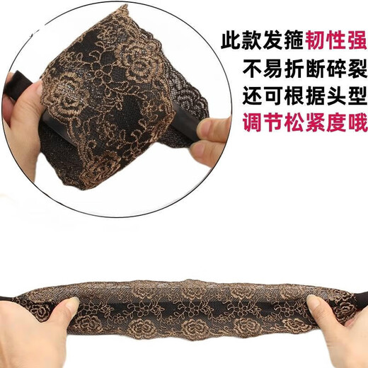 Biyun middle-aged and elderly hairbands to cover white hair for women, versatile wide-brimmed hairpins, ultra-wide headbands, hairbands for women, 2024 new headwear, rose silver gray F0012