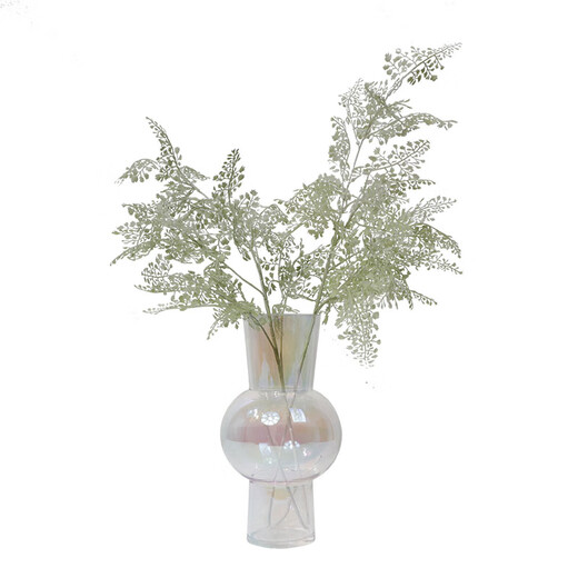幻彩色透明轻奢玻璃花瓶摆件样板间客厅茶几餐桌面插花装饰品 3886花瓶含花