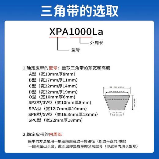 
Sanlix triangle belt XPA type synchronous toothed belt agricultural air compressor engine rubber transmission industrial belt XPA1048La 1030Ld
