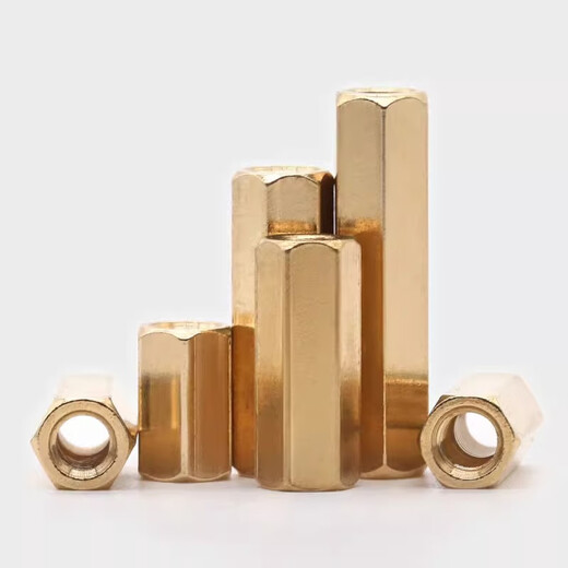 Bingneng brass isolation column copper hexagonal two-way copper column lengthened computer chassis motherboard support column through hole long nut mm M4*6 30 pcs