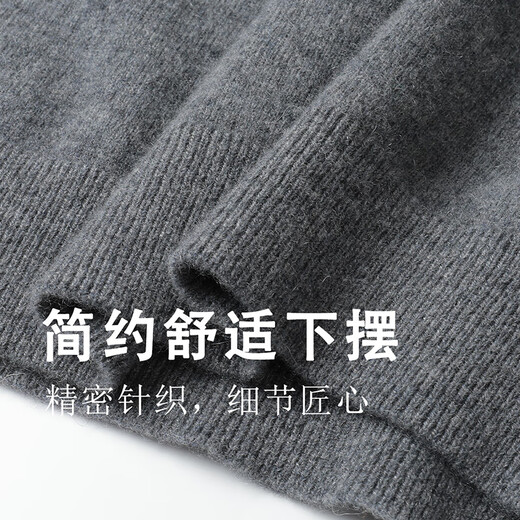 Shanshan [100% cashmere] cashmere sweater for men in autumn and winter warm comfortable soft and glutinous skin-friendly round neck pullover casual sweater Medium gray L 180/96A
