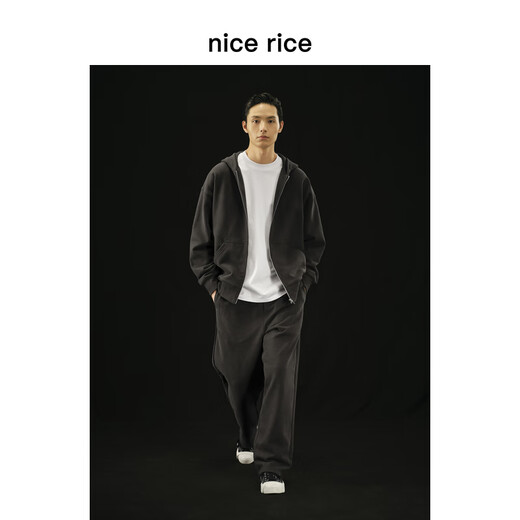 
nice rice good rice r. Series 500G cotton straight-tipped casual trousers [same style in the mall] NCQ12027 black (500g) L