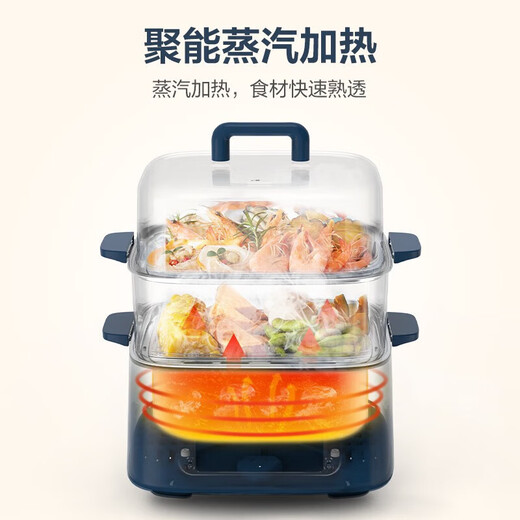 Supor Multifunctional Electric Steamer Steanlable Steel Steamer Multi-Layer Pareing and Cooking Pot Многофункциональная машина для завтрака Интеллектуальная резервация Zn23fc831 [9.3L