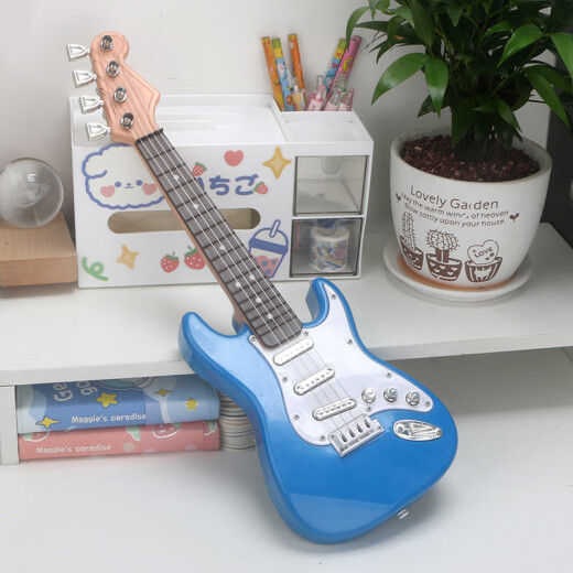 Jingqiao Kinder großer Größe spielt Jungen und Mädchen Simulation Ukulele Elektronische Gitarrenspielzeugmusik Anfänger Musikinstrument grenzüberschreitende A-Style Red E-Gitarre ~ String Induktion Lademodell