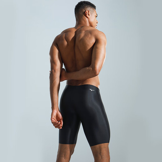 Mizuno (MIZUNO) swimming trunks men's swimming cap swimming trunks swimming goggles three-piece set men's swimsuit anti-embarrassment professional training swim equipment set Black Samurai three-piece set-flat light without limit XL [height 170-180 weight 70-85kg]