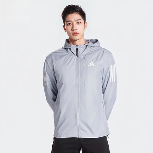 阿迪达斯 （adidas）外套男2025年秋季健身训练跑步连帽防风休闲夹克运动服IN1483 IN1484 XL