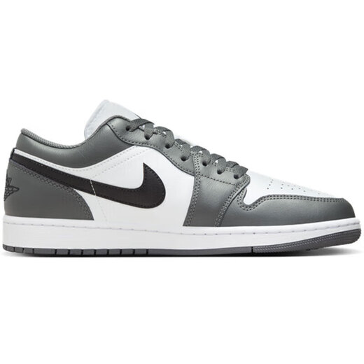 NIKE Nike men's shoes women's shoes summer and autumn new Air Jordan couple low top shoes sports basketball shoes aj1 black and white gray 553560/553558-152 42 men