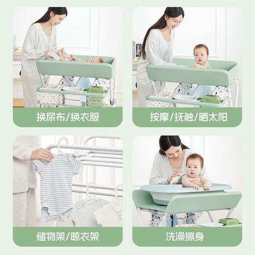 Mesa de pañales powell mesa de baño mesa de cuidado del pañal mesa para bebés multifunción múltiple reducción de pañales recién nacido mesa de tela de encimera no incluye marco de acero