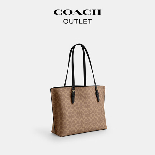 COACH Gift Outlet Women's Bag Classic Logo MOLLIE Tote Bag Large Capacity No. 34 Portable Shoulder Bag IM/Brown/Black