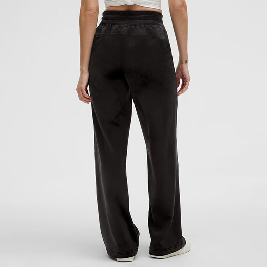 Lululemon丨Scuba women's mid-waist wide-leg sweatpants *velvet LW5HAAA black M
