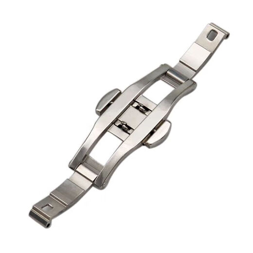 Original applicable watch butterfly buckle accessories steel belt buckle ring watch strap buckle head tungsten steel ceramic watch chain buckle connection buckle silver tilt head 6mm outer width 21mm + full set of tools
