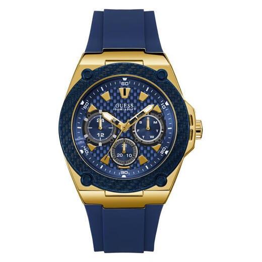 
Gales GUESS high-end men's watch 45mm carbon fiber sports watch imported original junior and senior high school students' watch gift U1049G9 Blue/Gold Tone 45 45mm 45