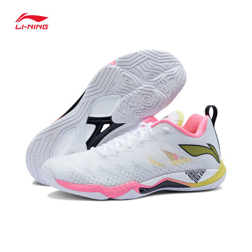 Li Ning Badminton Shoes New Falcon V Quick Start Badminton Shoes Professional Competition Training Sports Shoes Shock Absorbing and Breathable Standard White Ultra Light Breathable 42 (265mm)