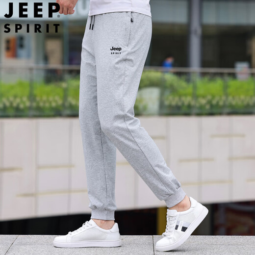 Jeep (Jeep) повседневные брюки для мужчин летней новой модной марки тонкие спортивные брюки больших размеров чистые хлопковые брюки SP7131 черные брюки для ног M Рекомендованные 100-120 JIN [JIN равно 0,5 кг]