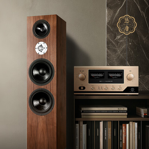 Youtang T718 fever-grade hifi passive speaker dual 8-inch floor box professional wooden audio high-middle bass three-minute floor speaker T718 (dual 8-inch HIFI fever-grade speaker)
