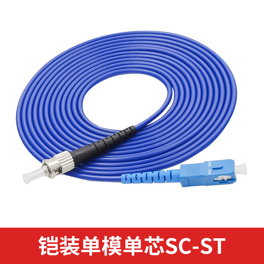 Armored fiber optic jumper SC to LC-FC-ST rat-proof tensile single-mode single-core 10M/30/50m pigtail extension Telecom-grade armored single-mode single-core SC-ST 3m