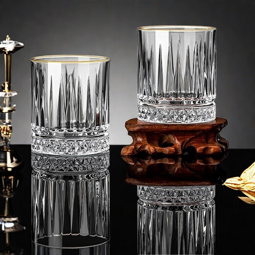 North Latitude 23 Degrees Liquor Glass Two Liang Crystal Glass Small Wine Glasses Home One or Two One-Sip Cup Set Bar Thickened Spirit Glass Six 100ml Twenty Liang Diamond Pattern Wine Glasses