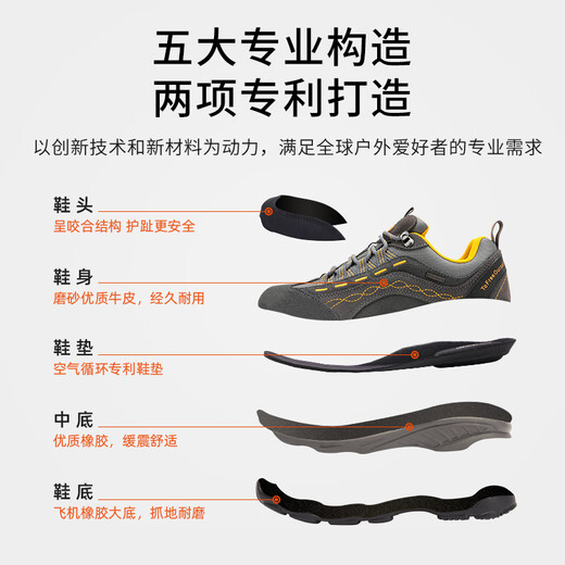 Tfo Wanderschuhe Paar Sport Wanderschuhe nicht rutschfeste Outdoor-Schuhe 842957 Herren Dunkelgrau 43