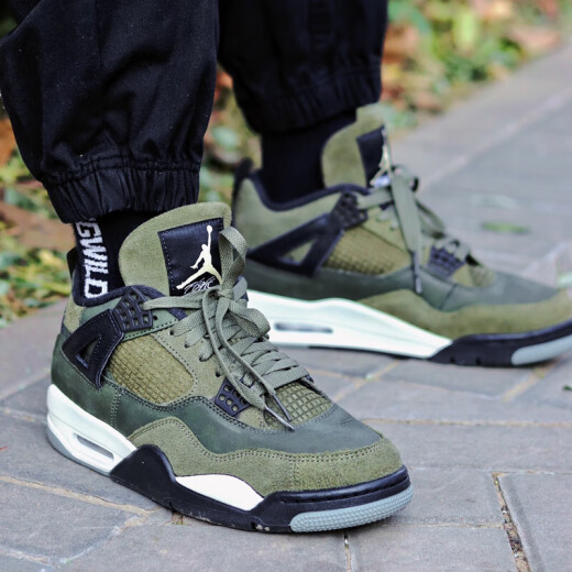 
Nike (NIKE) men's shoes Air Jordan 4 AJ4 Joe 4 Zhongbang University Blue Sports Shoes Casual Retro Basketball Shoes FB9928-200/FB9927-200 Military Green 43