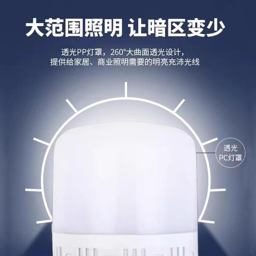 Manguang LED bulb high-power three-proof energy-saving super bright aisle lighting E27 screw screw