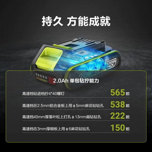 威克士（WORX）锂电电钻无刷充电手电钻小型电转电动螺丝刀工具 W WU173+WU3884.0双电快充