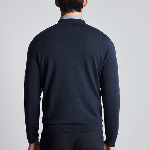 Annunciation Bird Round Neck Machine Washable Cardigan Men's Fashion Straight Bottoming Knitted Sweater KEBY243022U Carbon Gray 48