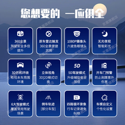 Beijing Shield is suitable for Dongfeng Peugeot 408/508/308/4008/5008 360-degree panoramic image system. 12-24 25 Peugeot 308 5D model 360 panoramic view. The whole car is equipped with a dash recorder and a reversing HD