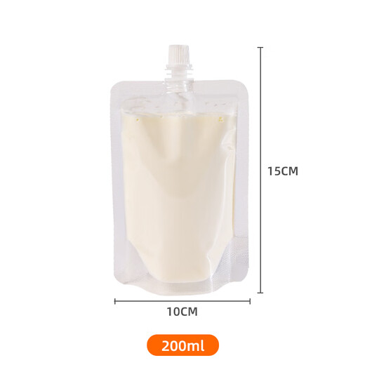 Eiche (Eiche) Sojamilchtasche Chinesische Medizin Packung Flüssige Beutel Saugdüse Saft Milk Tee Transparentes Beutel 200 ml*50c1484