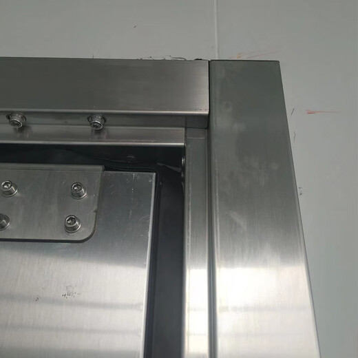 奇立彩304不锈钢防撞自由门钢制防尘门PE防撞板食品工厂车间洁净双开门 非标不锈钢