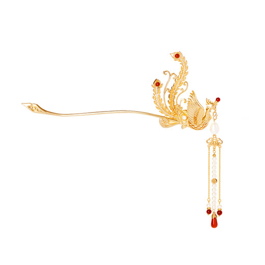 Museum, Cultural and Creative Phoenix Hairpin, Ancient Style Hairpin, New Chinese Style Hair Accessory, Tassel Step Shaker, Girl's Birthday Gift, Thanksgiving Day, Youfeng Laiyi