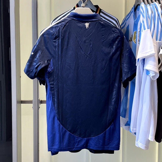 阿迪达斯 （adidas）短袖T恤男装2025夏季新款运动服曼联球迷版客场男士上衣IU1390 IU1390蓝色 M