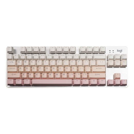 
Logitech K835 wired mechanical keyboard game e-sports keyboard 84 key computer office keyboard personalized pbt keycap for boyfriend K835 sakura keycap [gradient version] single light blue axis