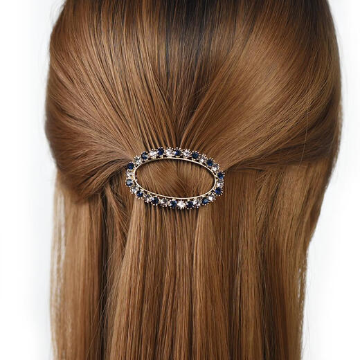 Small diamond-filled hairpin for the back of the head, elegant lady headwear, half-tied one-piece hairpin, Korean 5.9cm-bow purple diamond B00-208