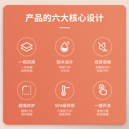 Laiwang Brothers Pet Shaving Multifunctional 4-in-1 Electric Hair Cutter Nail Grinder Rechargeable Dog Supplies Girly Powder