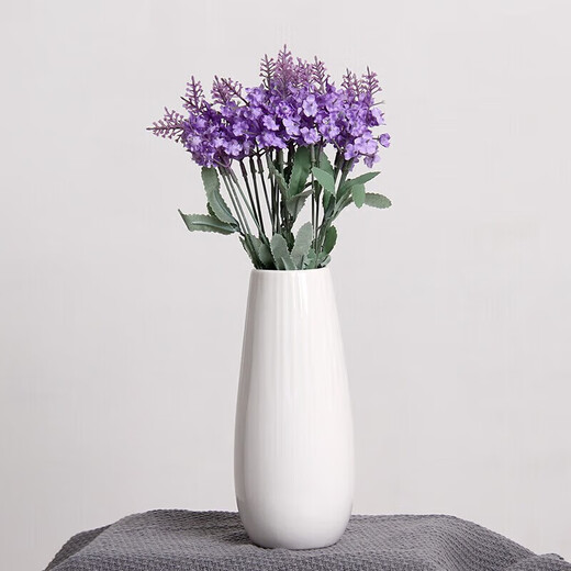 Shengshi Taibao Nordic ceramic vase ornaments simulation flower gypsophila vase vase decorative ornaments vertical edge 20cm