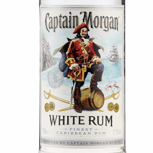 摩根船长（Captain Morgan）朗姆酒 Captain Morgan Black 洋酒 烘焙辅料调酒基酒 白朗姆 700mL 1瓶