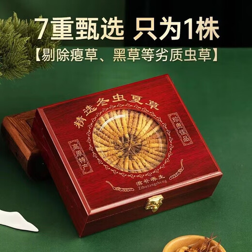 冬虫夏草 藏区虫草1根一克高海拔冬虫夏草礼盒装冬虫草干货送礼佳 2根1克-40根礼盒装