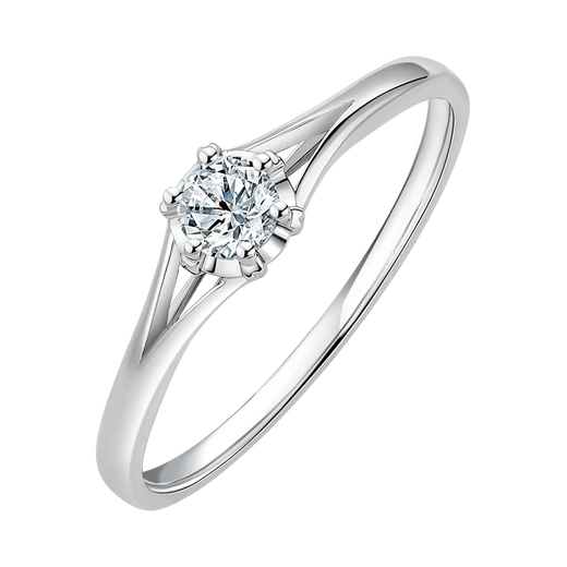 Saturday blessing 18k gold diamond ring women's love proposal diamond ring KGDB021074 about 8 minutes 12th birthday gift