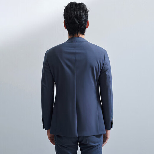 Angel Bird Wool Suit (Single Top) Business Men's Suit Textured Slim Fit Jacket KEBB241011 Blue 46A