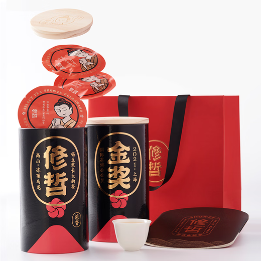 Xiuzhe Oolong Tea Taiwan Alpine Frozen Top Strong Fragrance Special 128g Canned Tea Can Be Cold Brewed Gift Bag