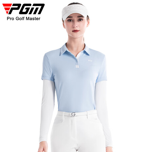 PGM Golf Ropa de golf Summer Summer Seda de seda de altura larga Camiseta de camiseta de manga larga Mujeres Mujeres secables y transpirables YF686-Ice Blue [Top] [Seda de hielo] M
