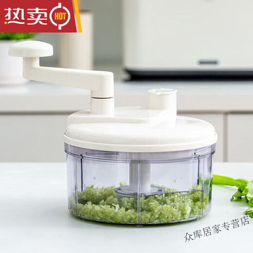 Industrial vegetable mincer, manual mincer, stuffing cutter, multifunctional household kitchen vegetable mincer, large size 1700ml