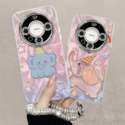 The self-produced lens film of the Soujie is suitable for Huawei mate70pro mobile phone case mate60... [NM13596 colorful Dumbo powder] The self-produced electroplated flash powder lens film Huawei 60